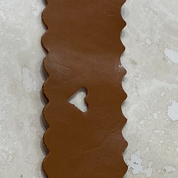 3/10$, Women's Waistband w/ Hollow Heart, Women's Vegan Leather Tie Belt - Picture 3 of 4